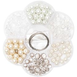 Glasschliff-Renaissance-Perlen Set natur von Rico Design