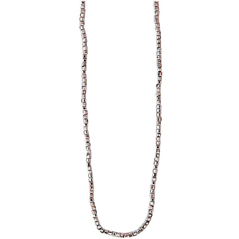 Glasschliffkette Würfel grau 70cm von Rico Design