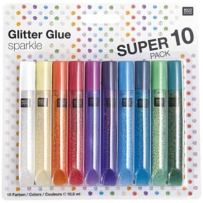 Glitter Glue sparkle 10x10,5ml Glitter Glue sparkle 10x10,5ml von Rico Design