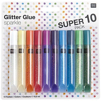 Glitter Glue sparkle 10x10,5ml von Rico Design