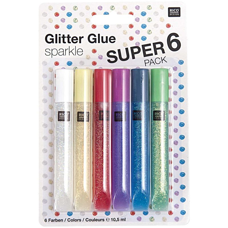 Glitter Glue sparkle 6x10,5ml Glitter Glue sparkle 6x10,5ml von Rico Design