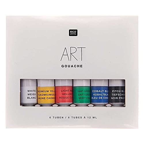 Rico Design Gouachefarben-Set - Grundfarben - 6 x 12 ml von Rico Design