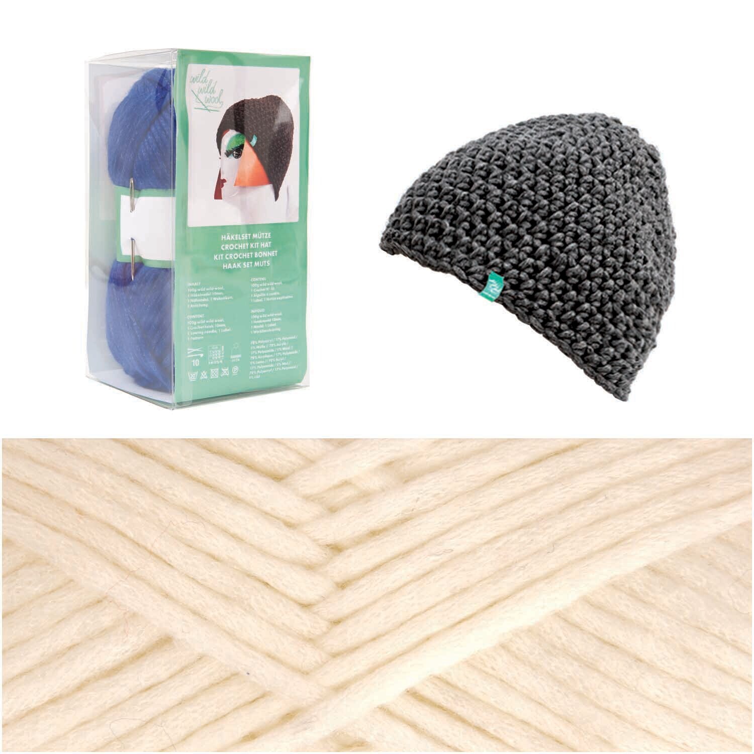 Häkelset Mütze Wild Wild Wool uni Häkelset Mütze Wild Wild Wool uni von Rico Design