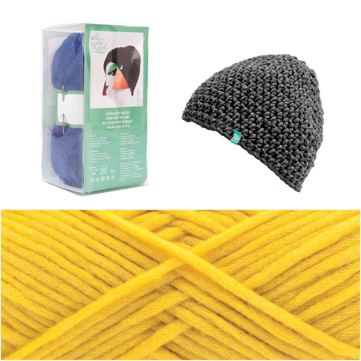 Häkelset Mütze Wild Wild Wool uni Häkelset Mütze Wild Wild Wool uni von Rico Design