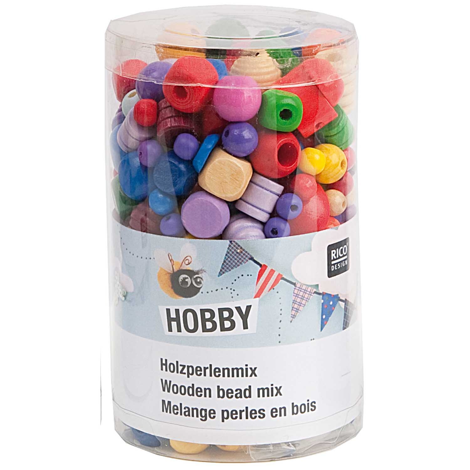 Rico Design Holz-Perlen Mix Bunt von Rico Design