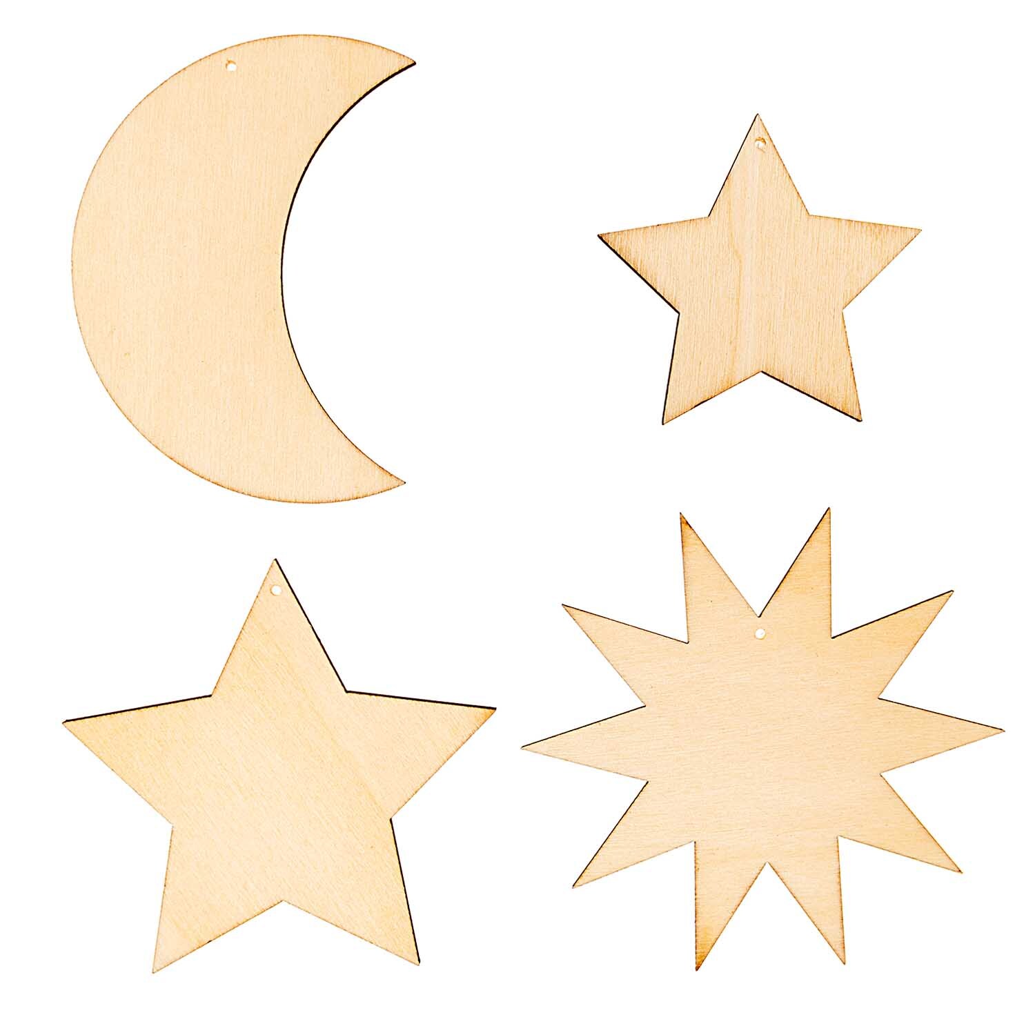 Holzdekoanhänger-Set Mond und Sterne Holzdekoanhänger-Set Mond und Sterne von Rico Design