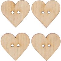 Holzknöpfe Herzen 4 Stück Holzknöpfe Herzen 4 Stück von Rico Design