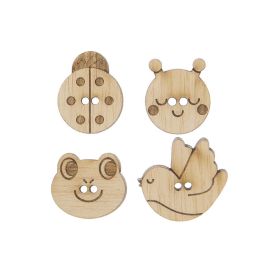 Holzknöpfe Tiere ll 4 Stück Holzknöpfe Tiere ll 4 Stück von Rico Design