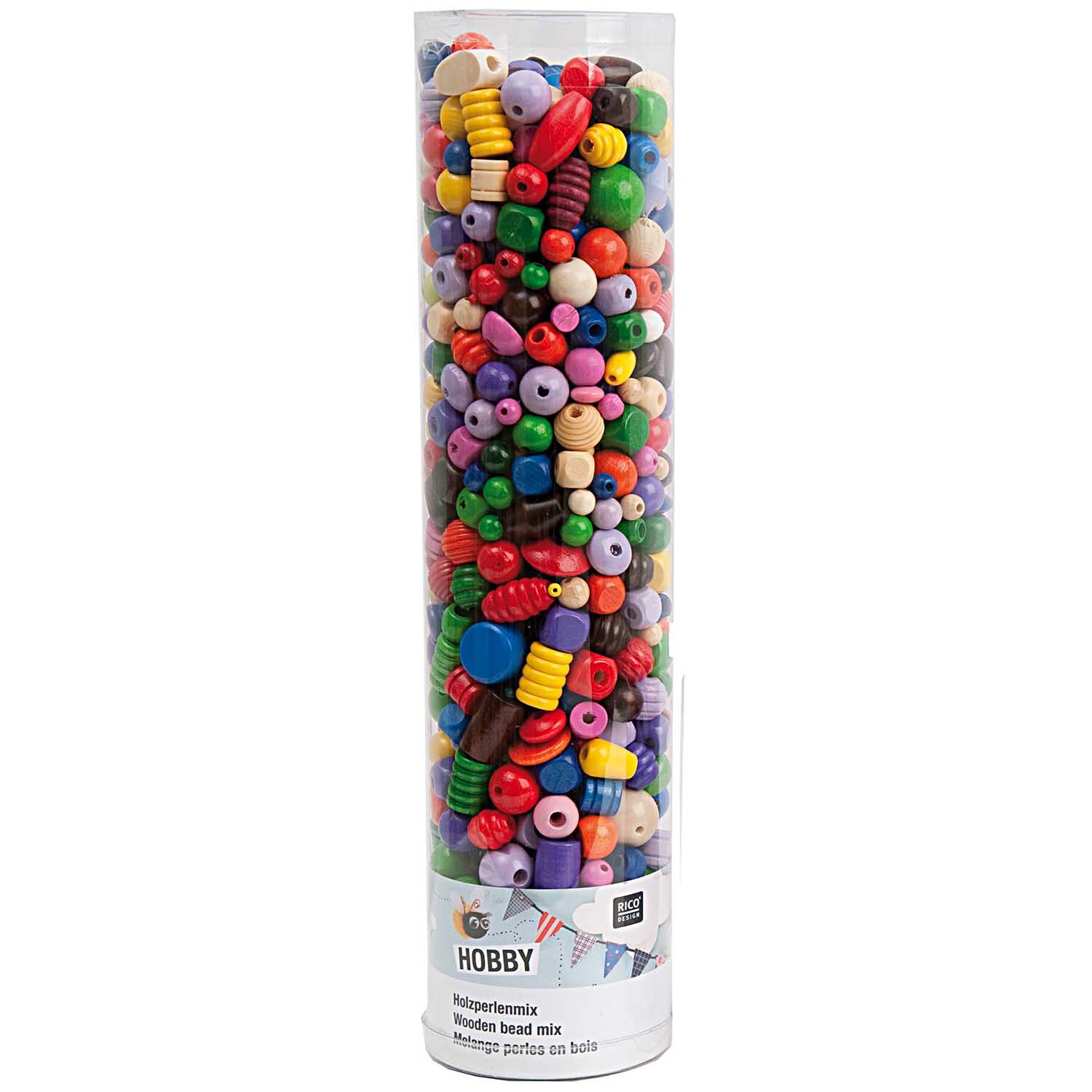 Holz-Perlen Mix mehrfarbig 500g Holz-Perlen Mix mehrfarbig 500g von Rico Design