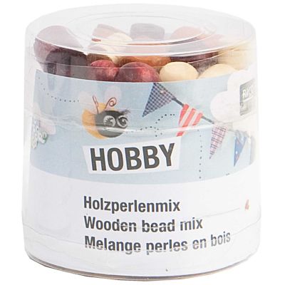 Holz-Perlen Mix natur 100g Holz-Perlen Mix natur 100g von Rico Design