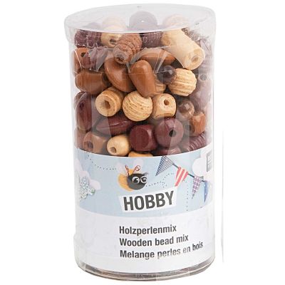 Holz-Perlen Mix natur 200g Holz-Perlen Mix natur 200g von Rico Design
