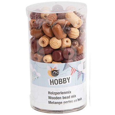 Holz-Perlen Mix natur 200g von Rico Design