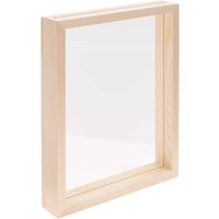 Rico Design Holzrahmen Natur mit doppelter Acrylscheibe von Beige