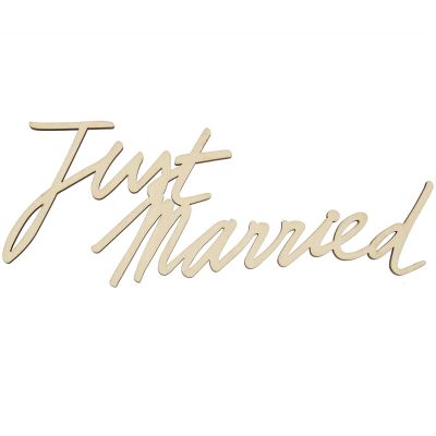 Holzschriftzug magnetisch "Just married" 30x14cm Holzschriftzug magnetisch "Just married" 30x14cm von Rico Design