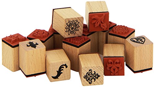 Rico Design Holzstempel-Set Ornamente & Blumen Natur Rico Design Holzstempel-Set Ornamente & Blumen Natur von Rico Design