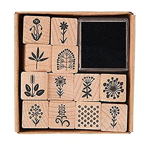 Rico Design – Holzstempel-Set mit Blumenmotiven, Natur von Rico Design