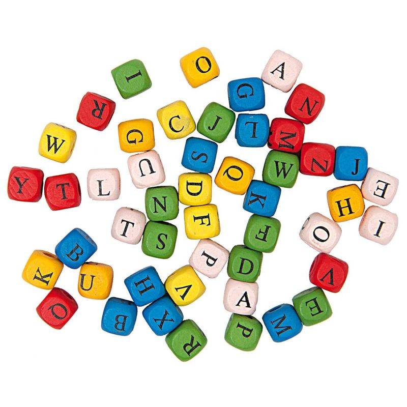Holzwürfel Buchstaben mehrfarbig ca. 60 Stück von Rico Design