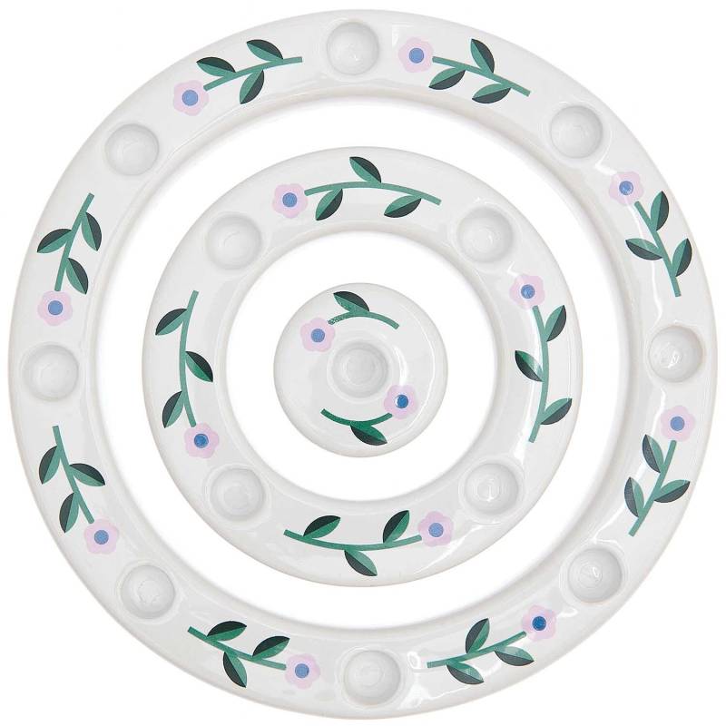 Keramik Kerzenringe Blümchen von Rico Design