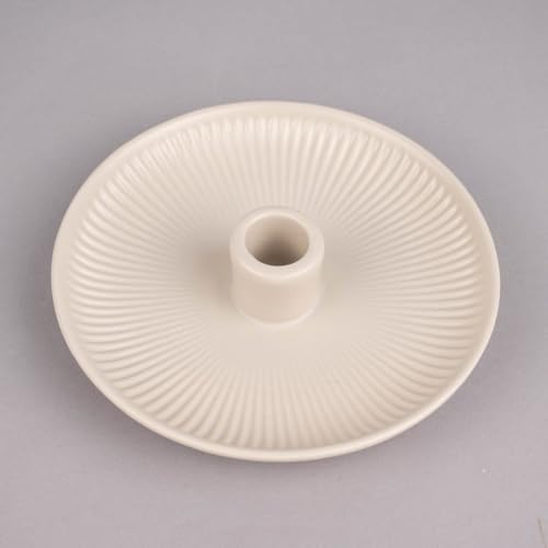 Rico Design Kerzenhalter für Stabkerzen Schale mit Rillen Porzellan matt Creme 3,5x15,5cm Rico Design Kerzenhalter für Stabkerzen Schale mit Rillen Porzellan matt Creme 3,5x15,5cm von Rico Design