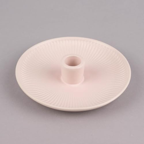 Rico Design Kerzenhalter für Stabkerzen Schale mit Rillen Porzellan matt Hellrosa 3,5x15,5cm Rico Design Kerzenhalter für Stabkerzen Schale mit Rillen Porzellan matt Hellrosa 3,5x15,5cm von Rico Design