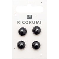 Knöpfe braun-schwarz 11mm 4 Stück mit Steg Knöpfe braun-schwarz 11mm 4 Stück mit Steg von Rico Design