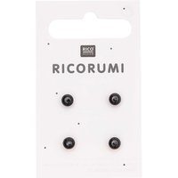 Knöpfe braun-schwarz 5mm 4 Stück mit Steg Knöpfe braun-schwarz 5mm 4 Stück mit Steg von Rico Design