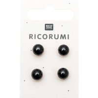 Knöpfe braun-schwarz 8,5mm 4 Stück mit Steg Knöpfe braun-schwarz 8,5mm 4 Stück mit Steg von Rico Design