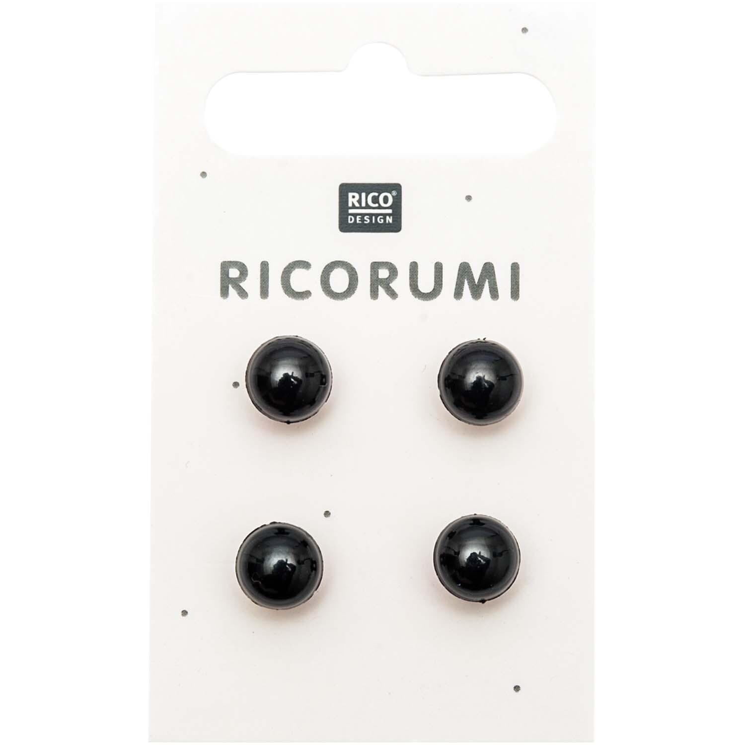 Knöpfe braun-schwarz 8,5mm 4 Stück mit Steg Knöpfe braun-schwarz 8,5mm 4 Stück mit Steg von Rico Design