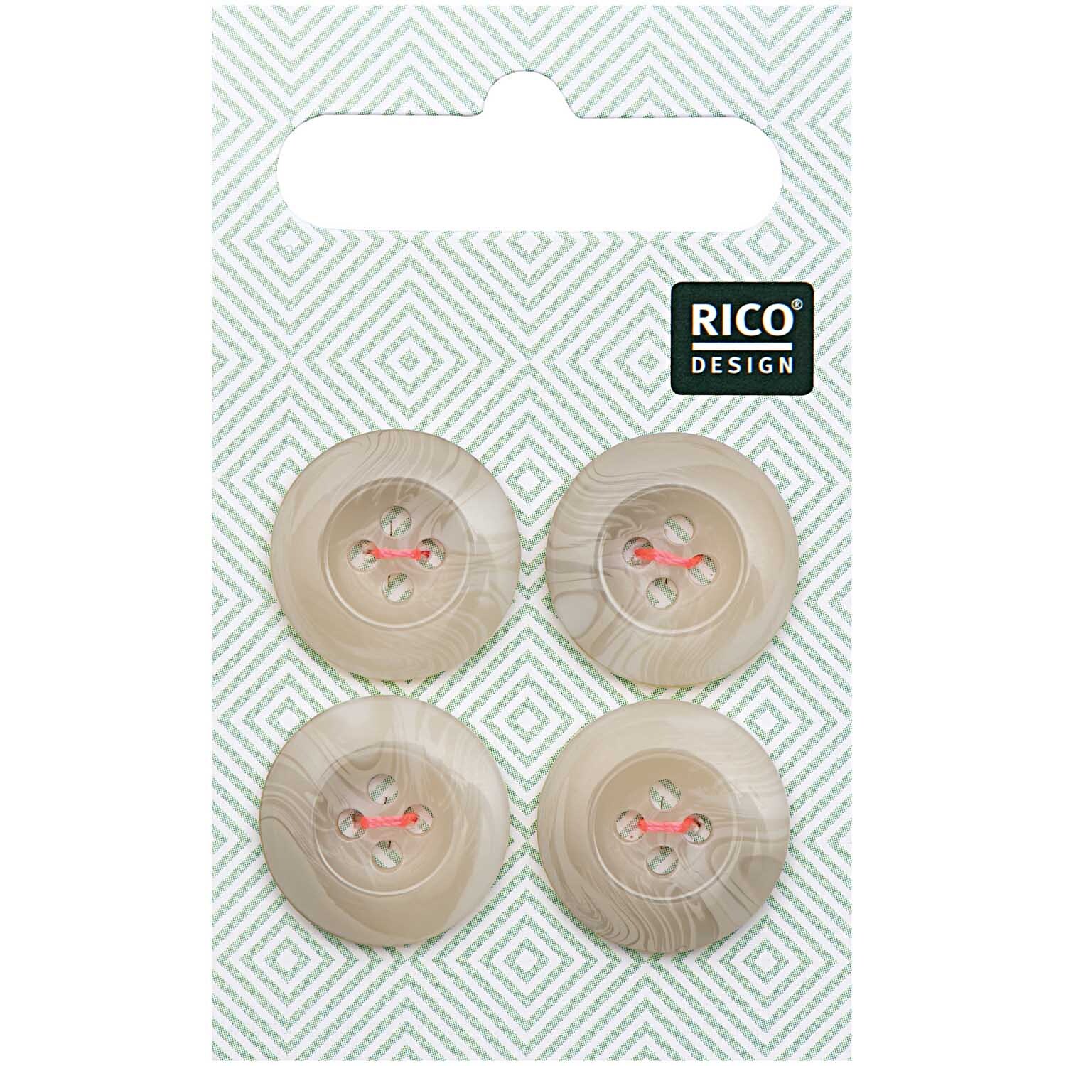 Knopf beige 1,7cm strukturiert Knopf beige 1,7cm strukturiert von Rico Design