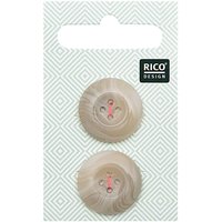 Knopf beige 2,2cm strukturiert von Rico Design