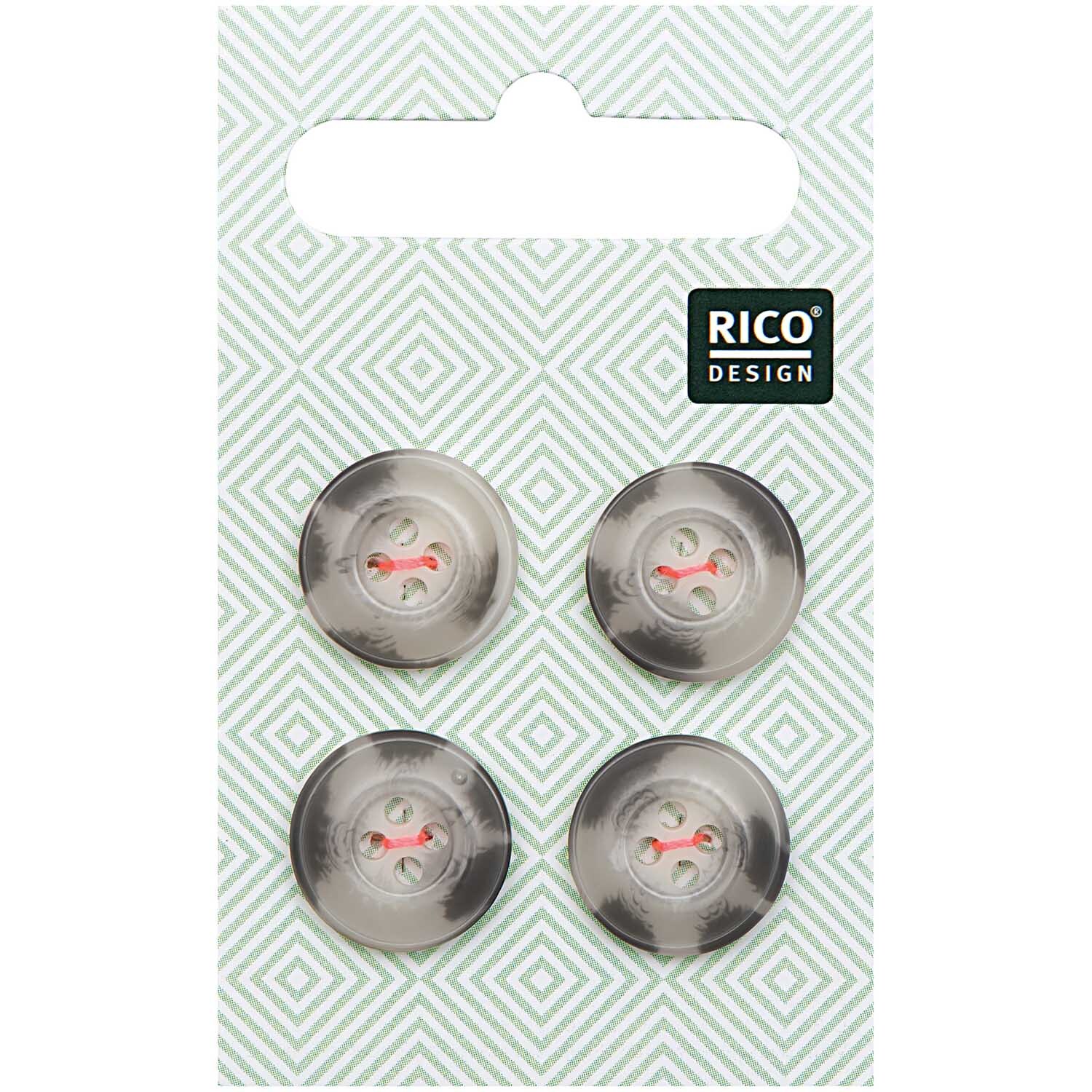 Knopf beige-grau 1,5cm strukturiert Knopf beige-grau 1,5cm strukturiert von Rico Design