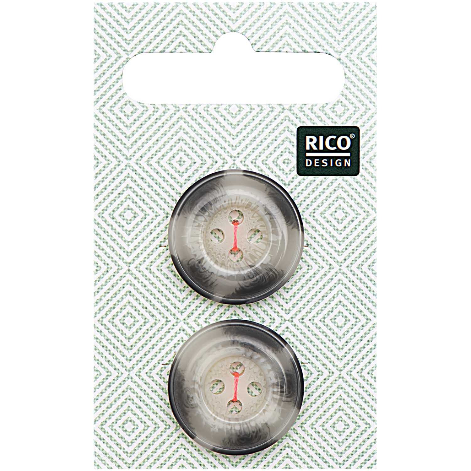 Knopf beige-grau 2,2cm strukturiert Knopf beige-grau 2,2cm strukturiert von Rico Design