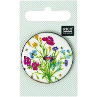 Knopf floral weiß 4cm von Rico Design