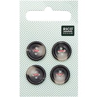 Knopf grau 1,5cm strukturiert Knopf grau 1,5cm strukturiert von Rico Design
