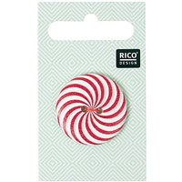Knopf mit Farbstrudel rot 3cm Knopf mit Farbstrudel rot 3cm von Rico Design