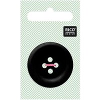Knopf schwarz matt 3,4cm von Rico Design