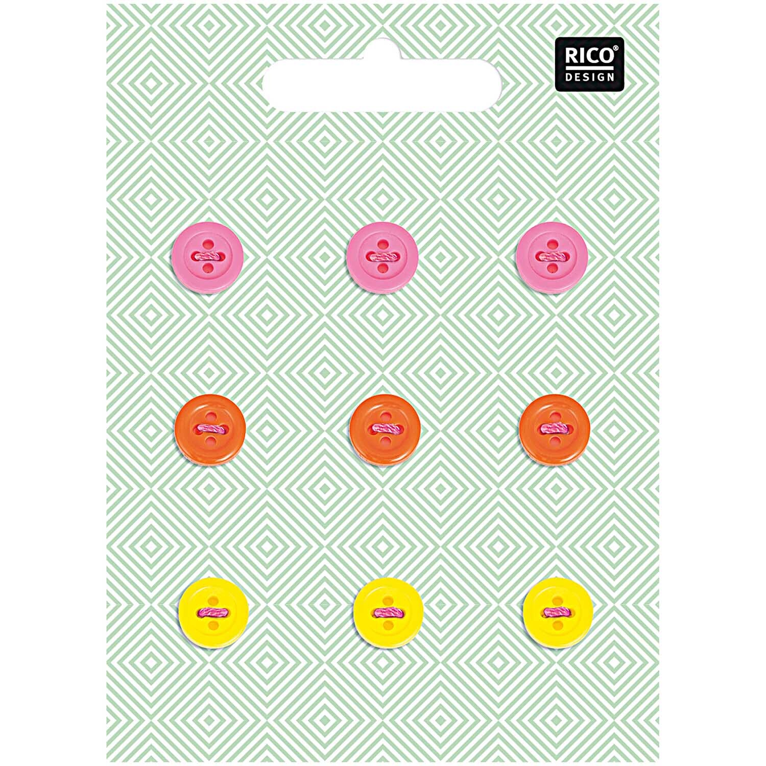 Knopfmix neon 1cm 9 Stück Knopfmix neon 1cm 9 Stück von Rico Design