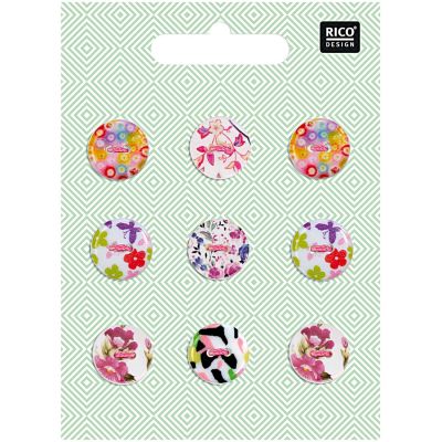 Knopfmix perlmutt Floral Nr.1 1,5cm 9 Stück Knopfmix perlmutt Floral Nr.1 1,5cm 9 Stück von Rico Design