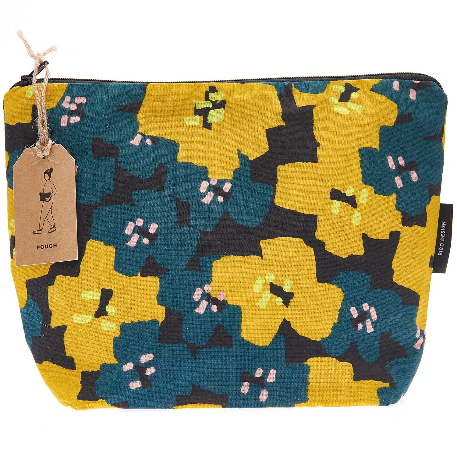 Kosmetiktasche Okina Hana Blumenprint 28x21x9cm von Rico Design