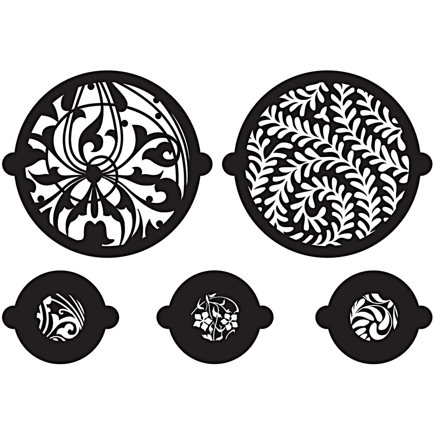 Kuchen- und Cupcake Schablonen Schnörkel 5er Set Kuchen- und Cupcake Schablonen Schnörkel 5er Set von Rico Design