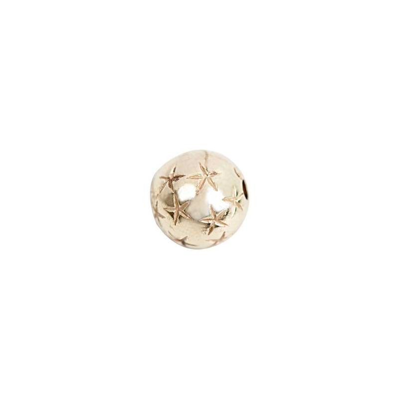 Kugel mit Sternen gold 10mm 10 Stück von Rico Design
