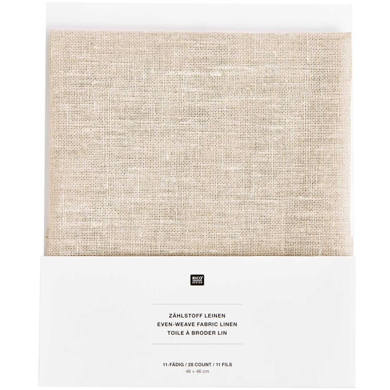 Zählstoff Leinen natur 11-fädig 46x46cm Zählstoff Leinen natur 11-fädig 46x46cm von Rico Design