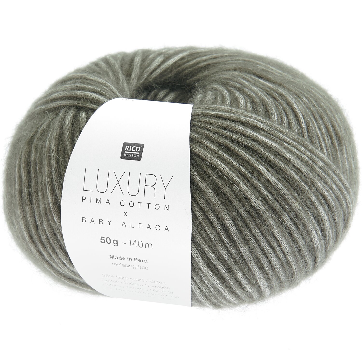 Rico Design Luxury Pima Cotton x Baby Alpaca Anthrazit von Rico Design