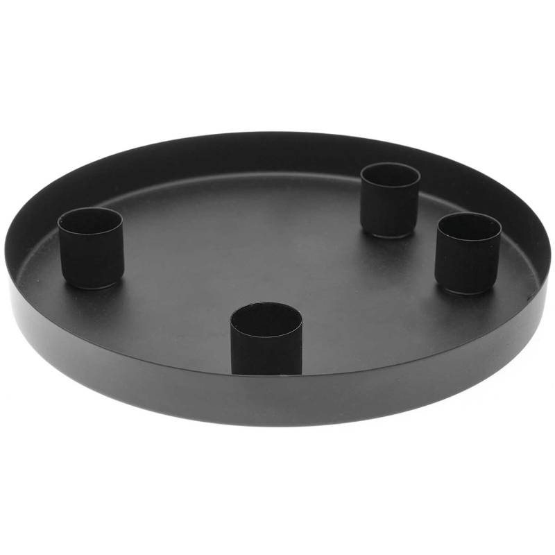 Metalltablett mit 4 magnetischen Kerzenhalter Ø 20cm Metalltablett mit 4 magnetischen Kerzenhalter Ø 20cm von Rico Design