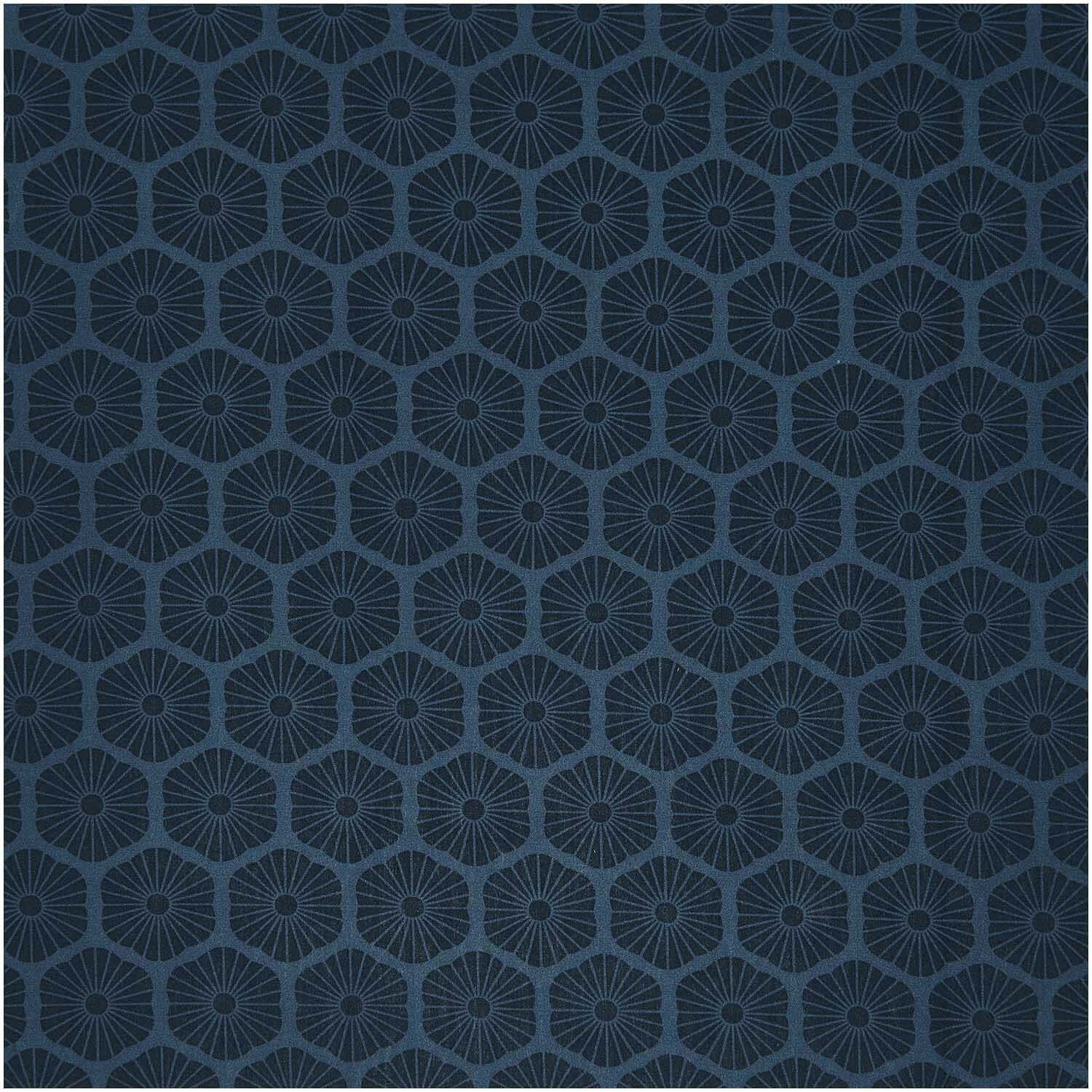 Meterware Baumwoll-Popelin blau Rosette Meterware Baumwoll-Popelin blau Rosette von Rico Design