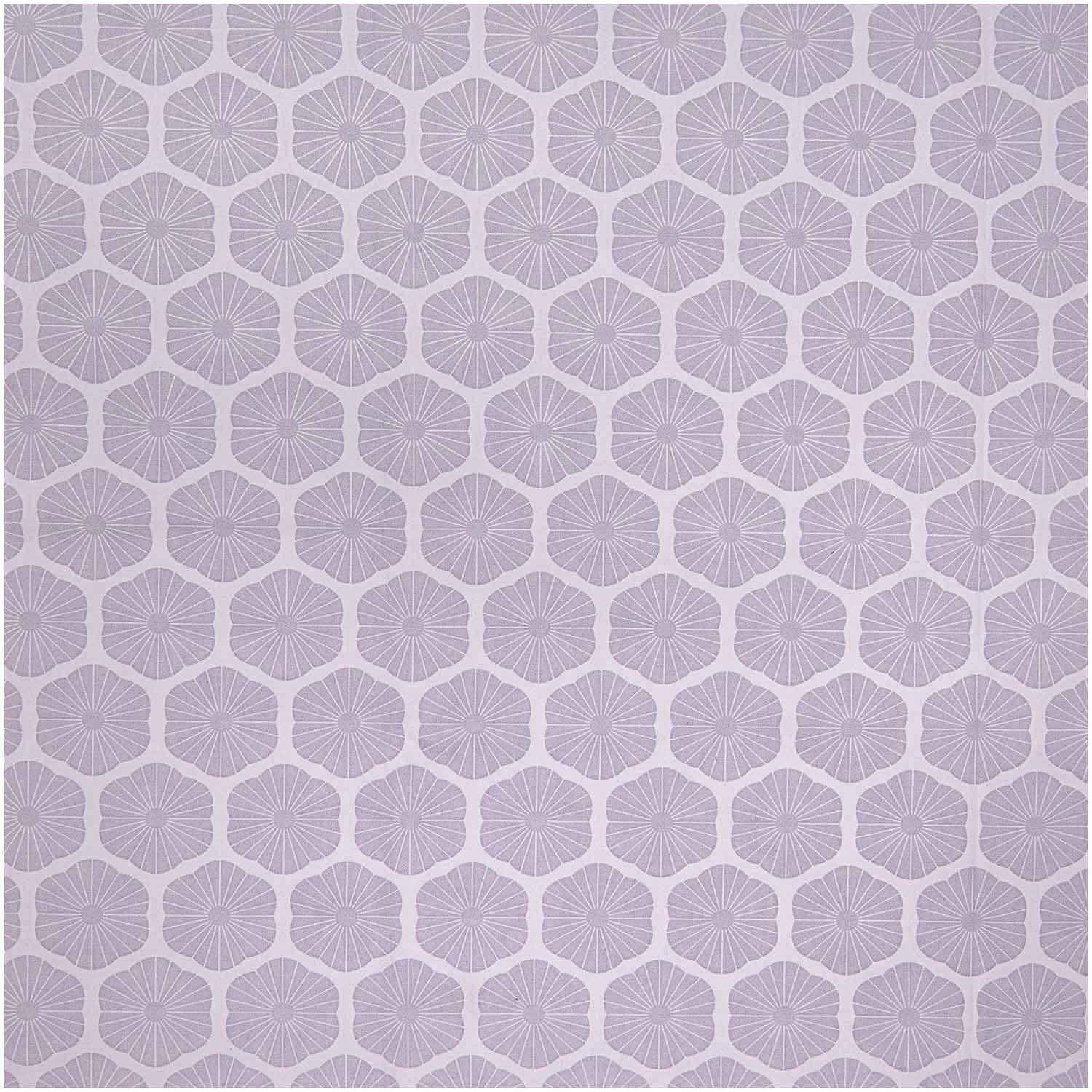 Meterware Baumwoll-Popelin flieder Rosette von Rico Design