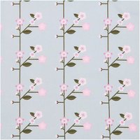 Meterware Baumwoll-Popelin rauchblau Sakura Zweige von Rico Design