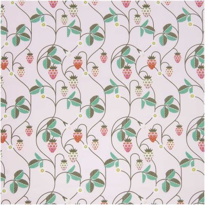 Meterware Baumwoll-Popelin rosa Erdbeeren Meterware Baumwoll-Popelin rosa Erdbeeren von Rico Design