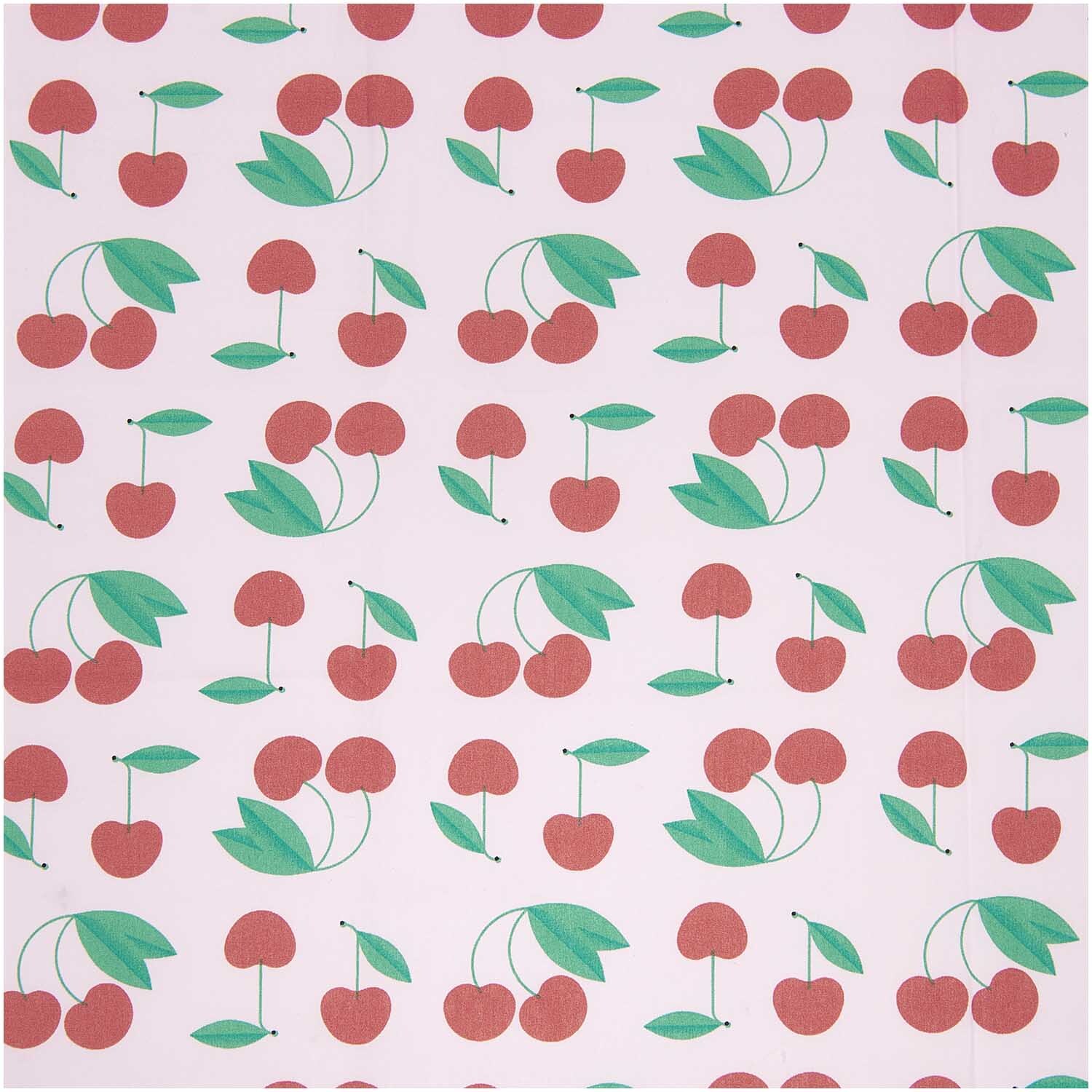 Meterware Baumwoll-Popelin rosa Kirschen Meterware Baumwoll-Popelin rosa Kirschen von Rico Design