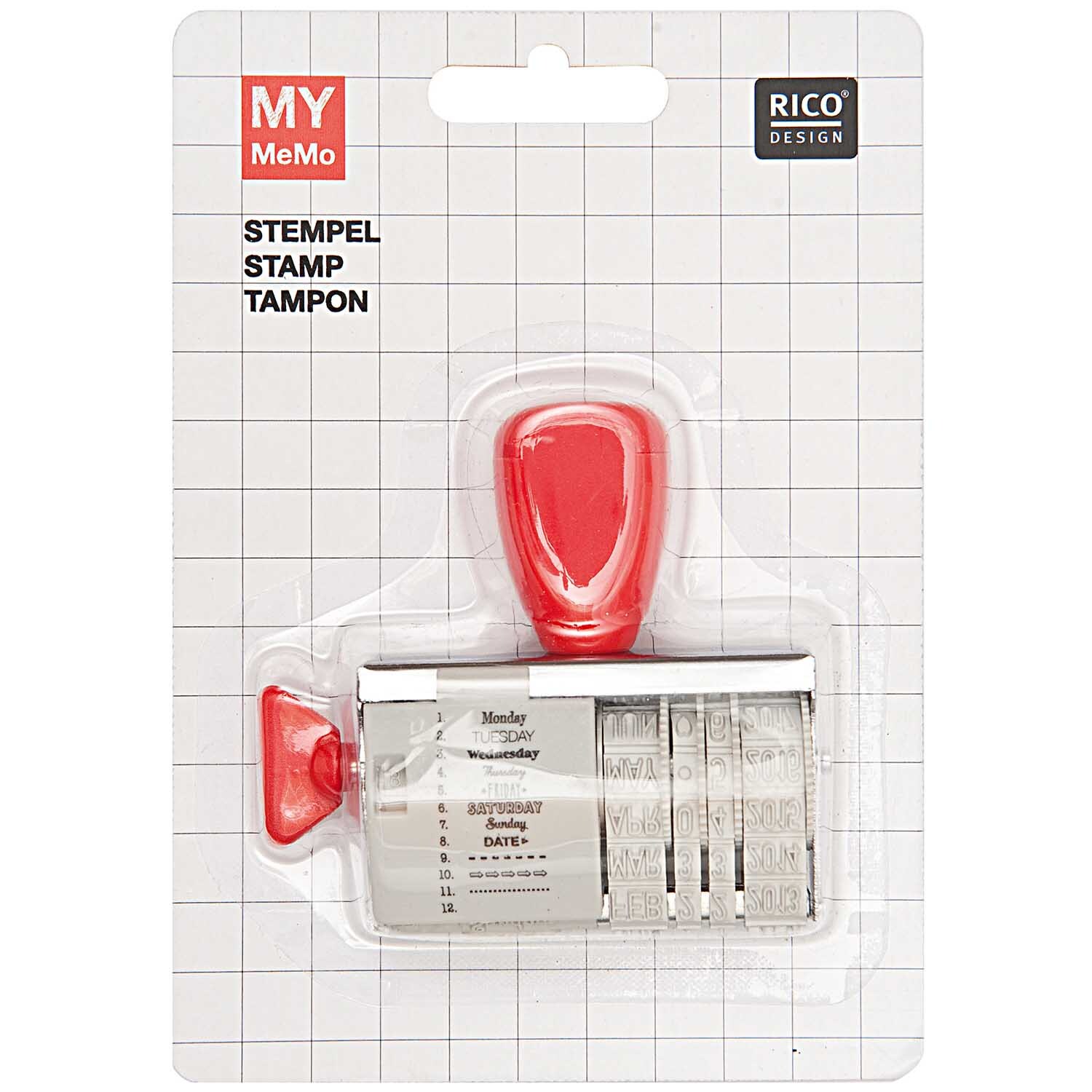My Memo Datumsstempel Today 8x8cm von Rico Design